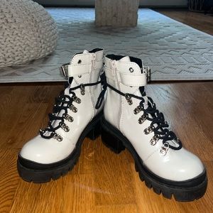 Jeffery Campbell Czech boot in Cream - worn once.